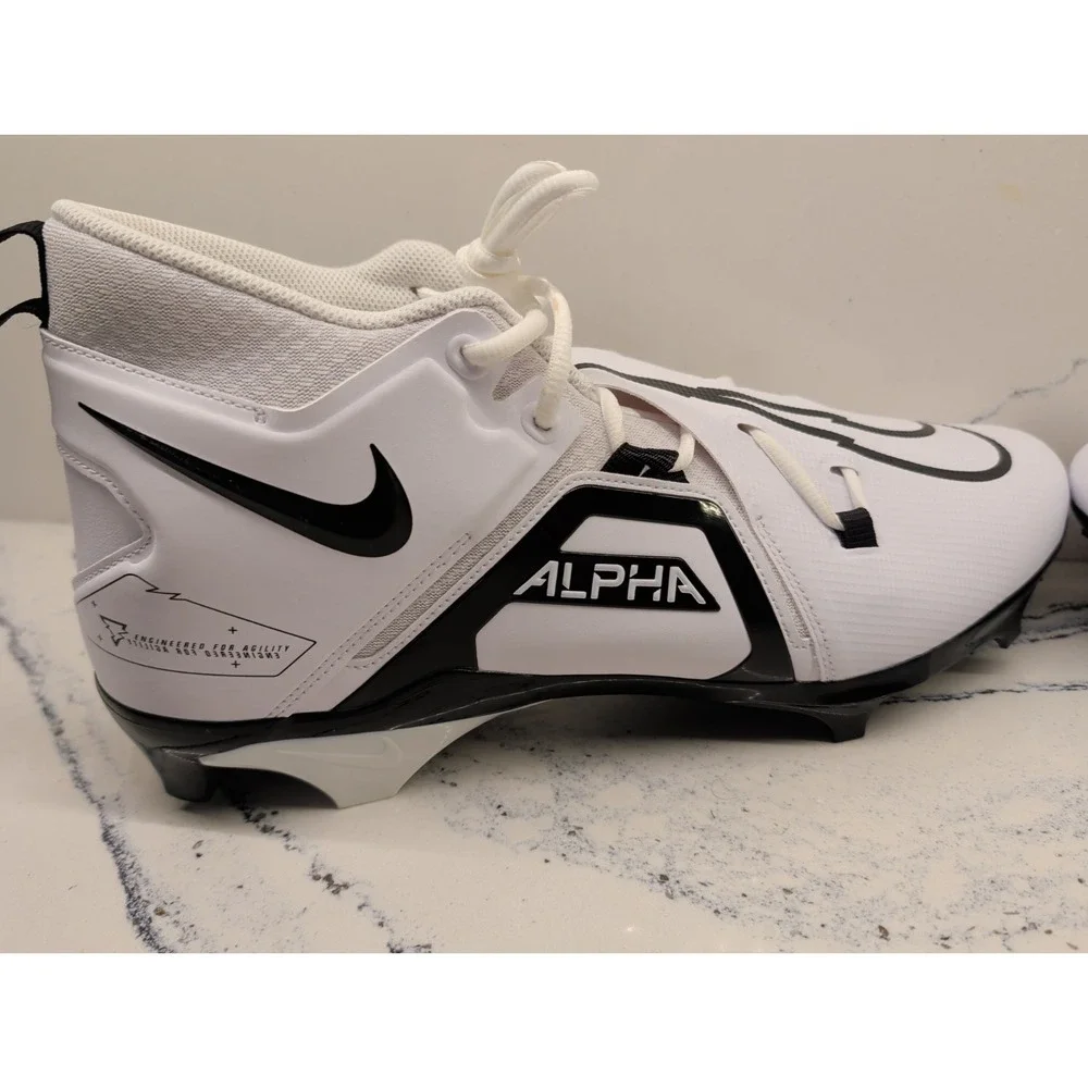 Nike Football Cleats Mens 16 WIDE Alpha Menace Pro 3 Mid White DH3292-100 NEW